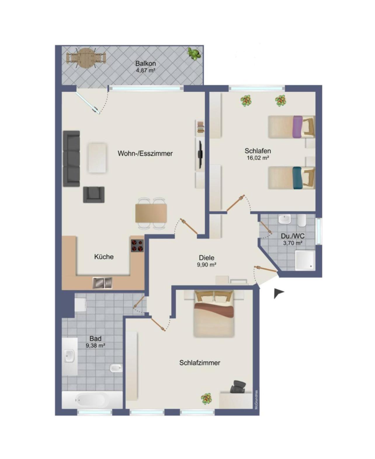Pottapartments - Mit Balkon Und Kueche - Familienfreundlich Herne Dış mekan fotoğraf
